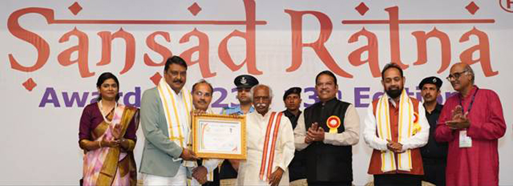 Member of Parliament, ANI Mr. Kuldeep Rai Sharma makes Islands Proud; Receives Sansad Ratna Award -2023 for second Consecutive year